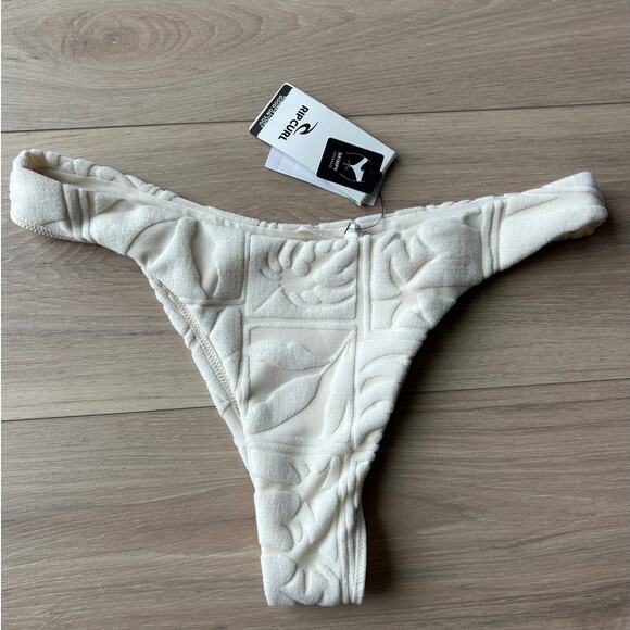 Rip Curl Santorini Terry Hi Leg Bikini Bottom - Shell Large NWT - Picture 4 of 10